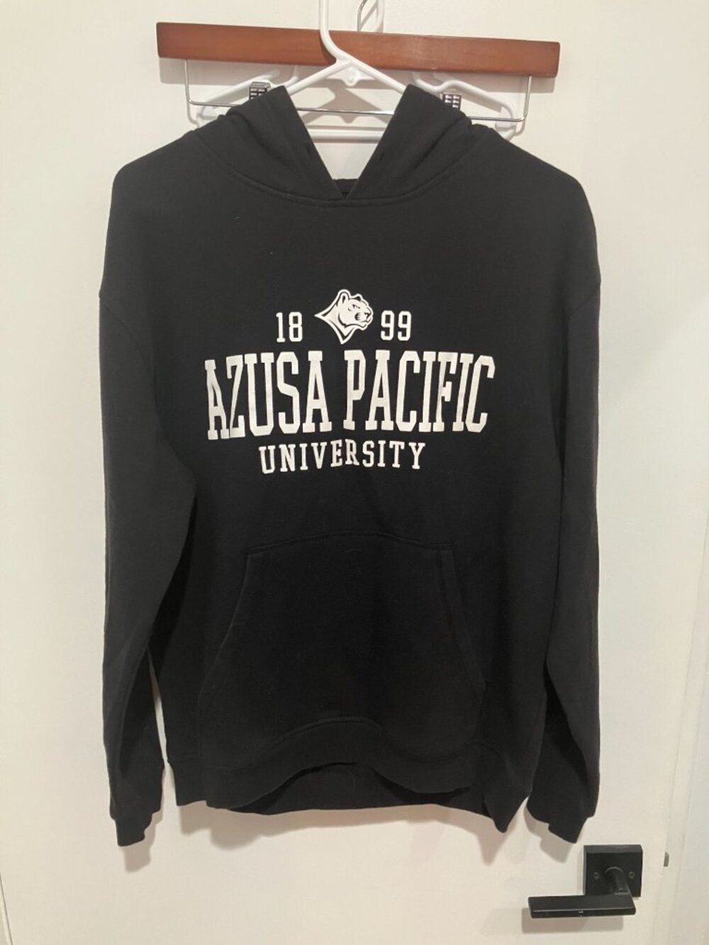 Azusa Pacific University Boxercraft Black Pullover Hoodie Spellout Medium